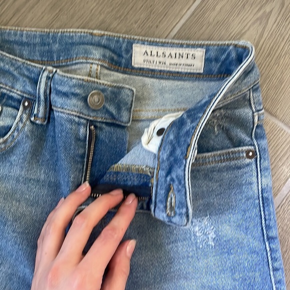 All saints distressed light washed jeans - Picture 2 of 4